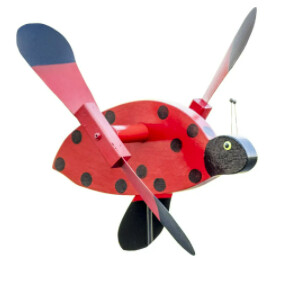 Lady Bug Whirly Bird Wind Spinner