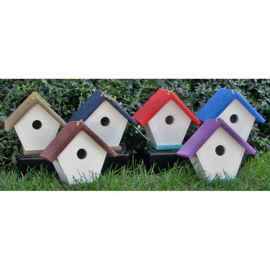 Small Poly Bird House, Assorted Colors