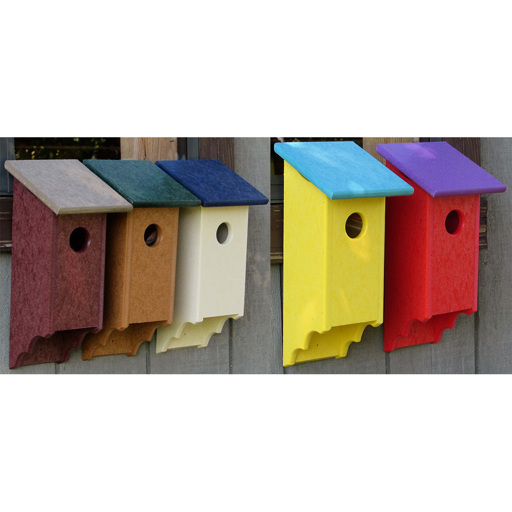 Poly Flip Front Bird House, Assorted Colors