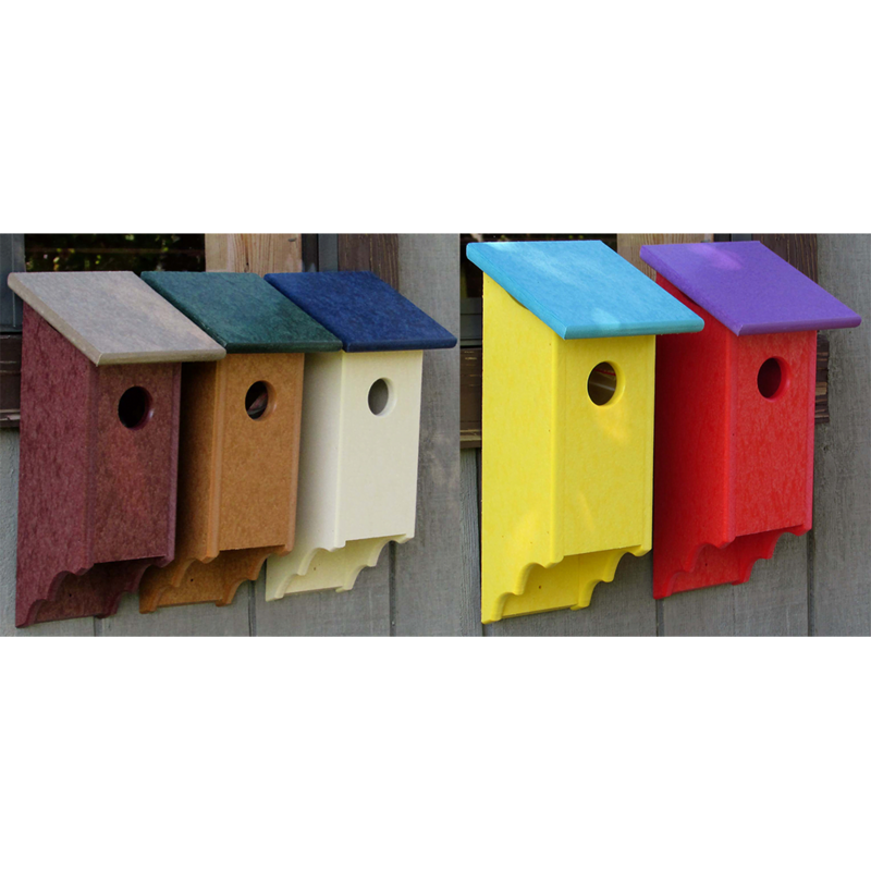 Poly Flip Front Bird House, Assorted Colors