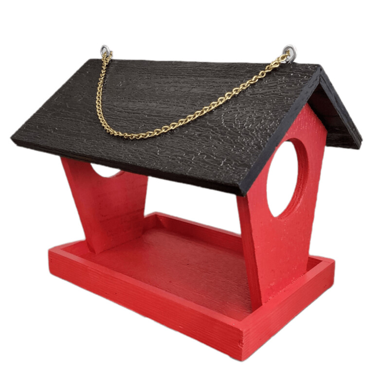 Large Open Tray Bird Feeder - Red