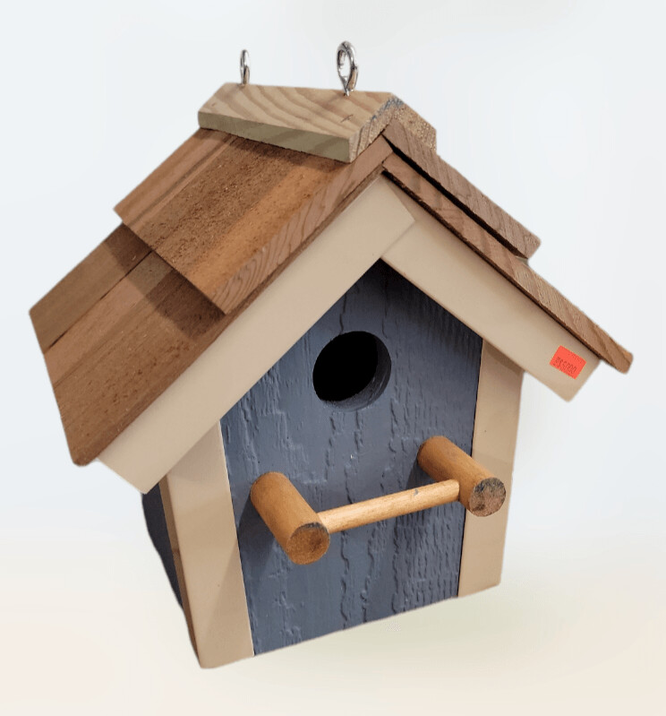 Cedar Roof Bird House, Belmont Blue