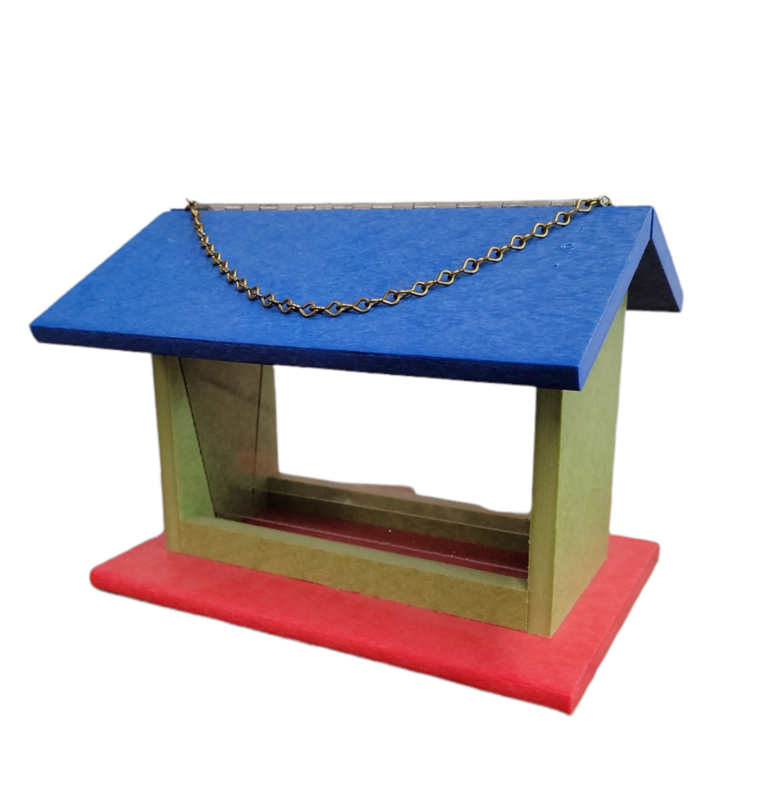 Large Poly Bird Feeder, Multi-Colored