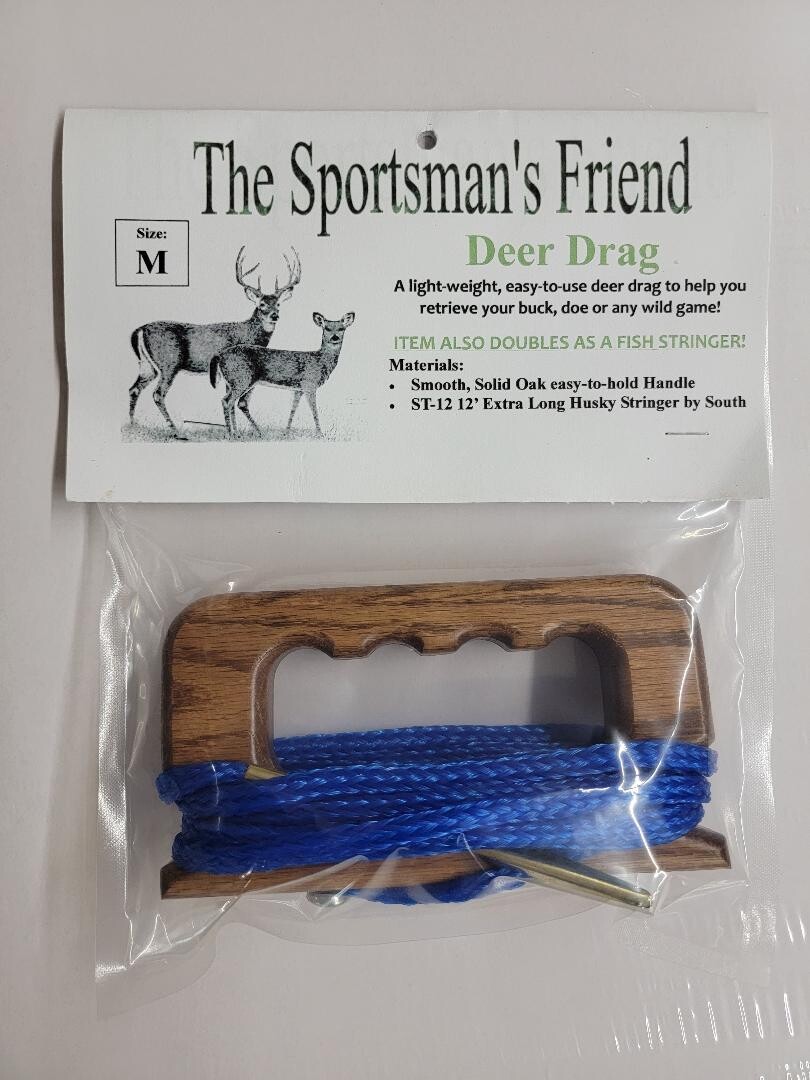 The Sportsman's Friend Deer Drag - doubles as Fish Stringer!, Size M: Size M