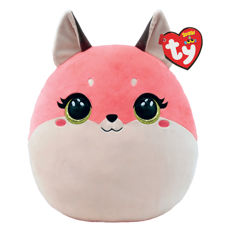 Ty Squishy Beanie Pink Fox - Roxie 10"
