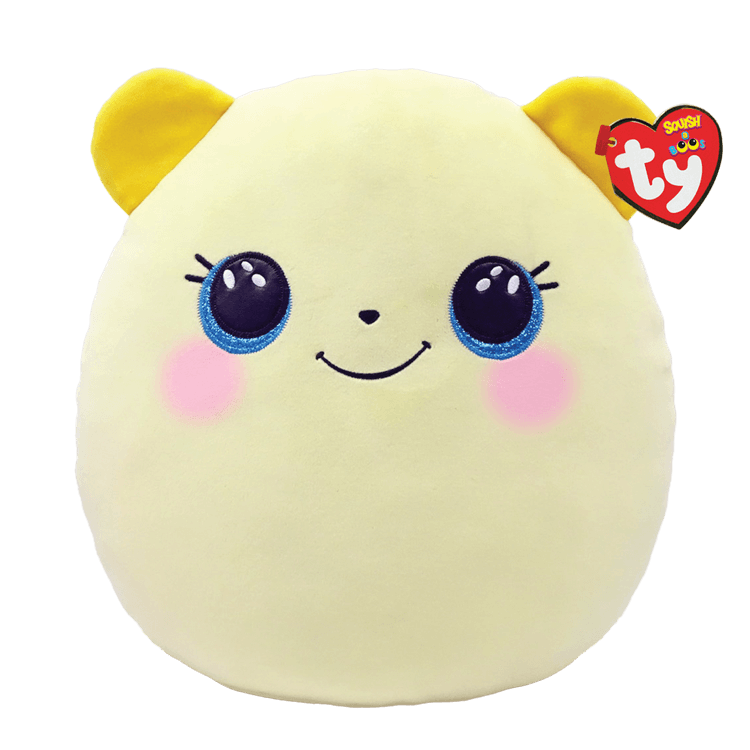 Ty Squishy Beanie Yellow Bear - Buttercup 14"