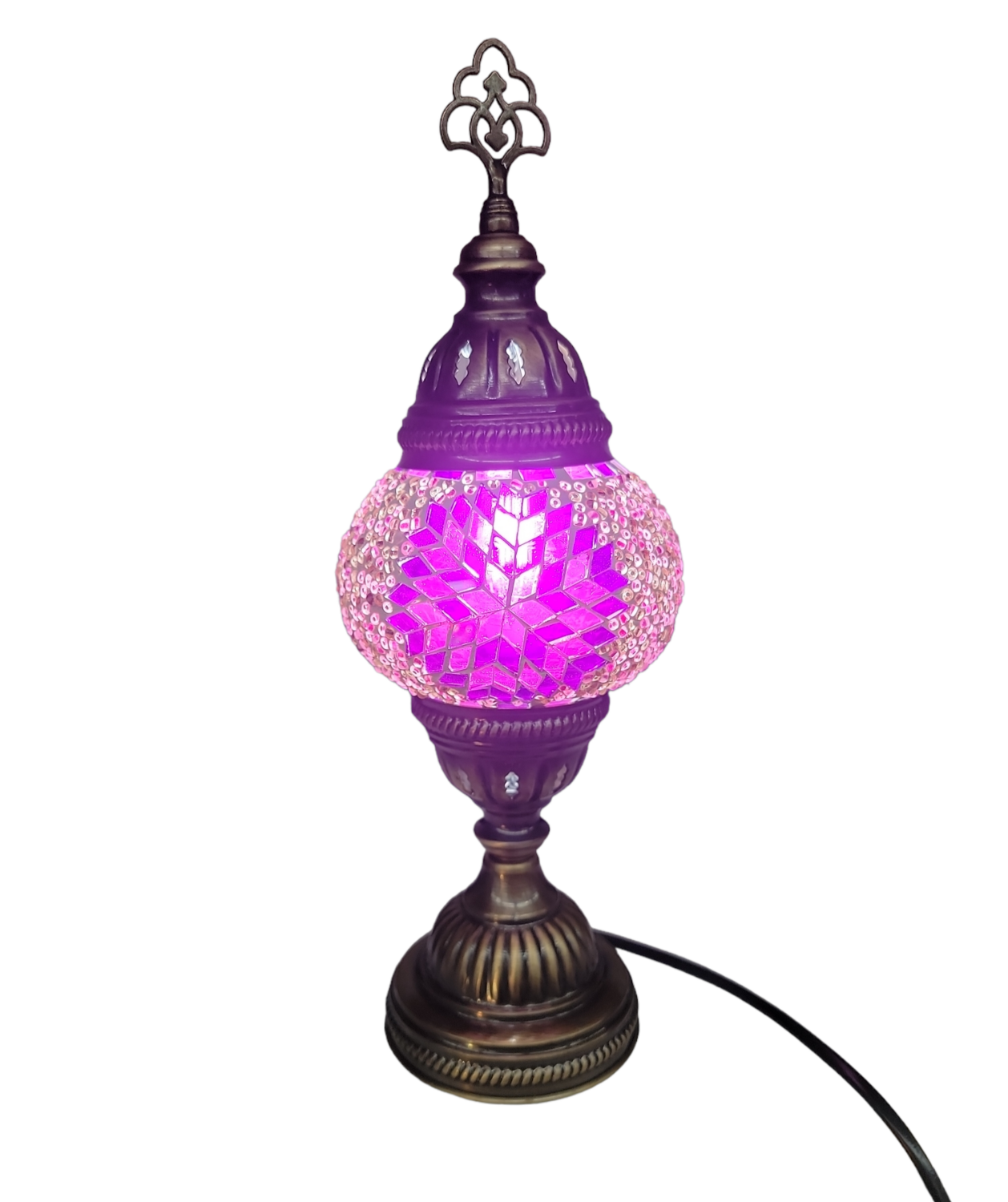 Small Turkish Mosaic Lamp - Purple