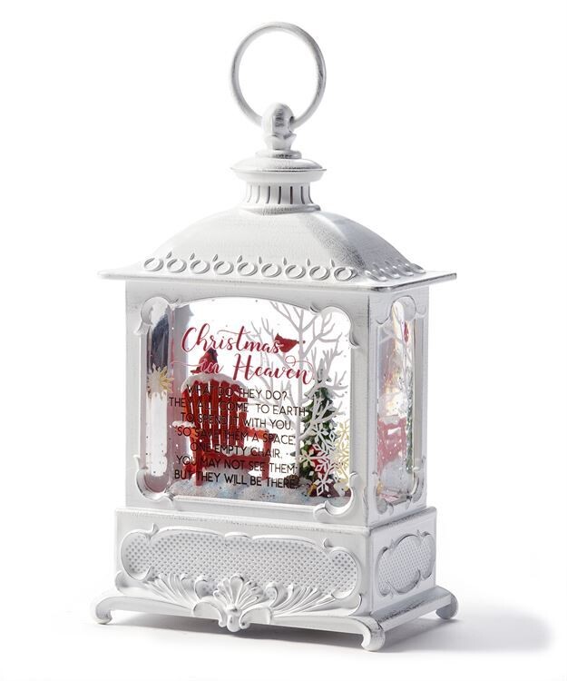 White LED Christmas Adirondack Chair Water Lantern