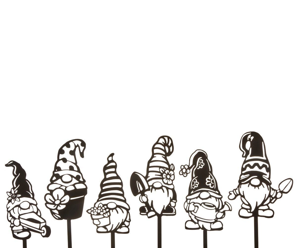 Gnome Silhouette Garden Stake, 6 Assorted designs