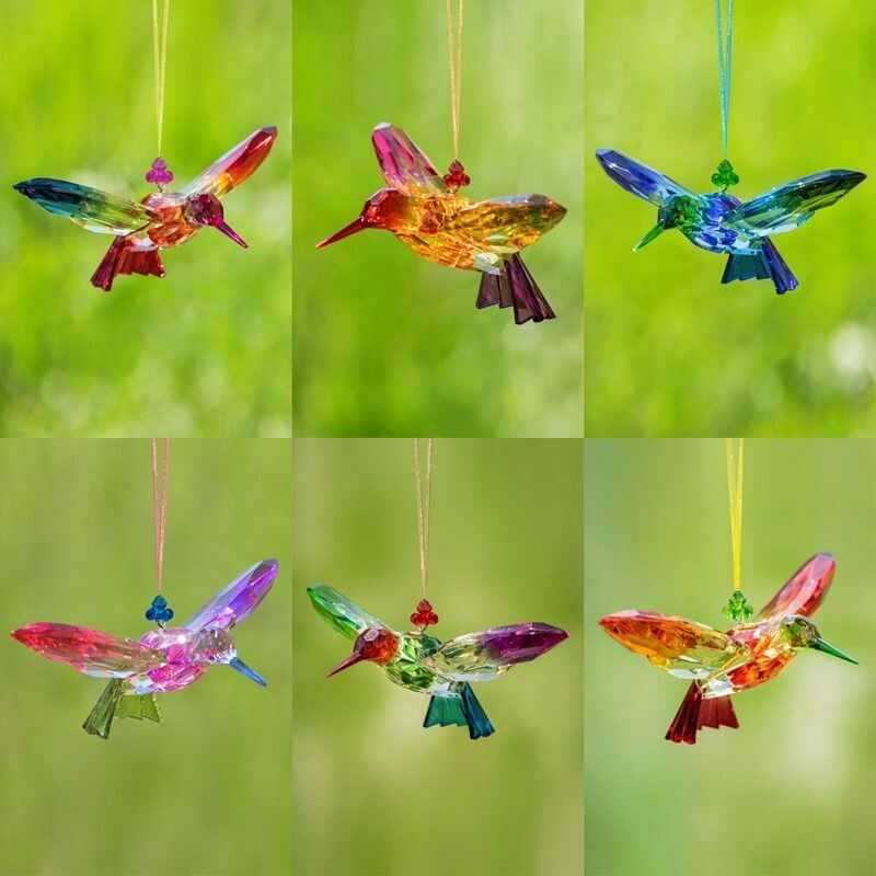 Hanging Acrylic Hummingbird Bird Ornaments
