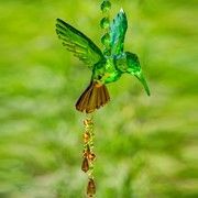 Hanging Acrylic Hummingbird Bird with Sunflower Ornaments