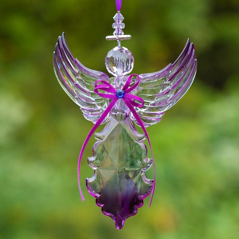 Hanging Purple Angel Acrylic Ornaments