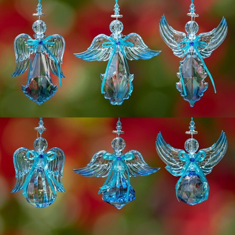 Hanging Blue Angel Acrylic Ornaments