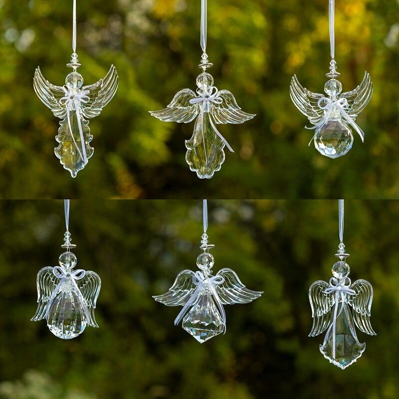 Hanging Clear Angel Acrylic Ornaments