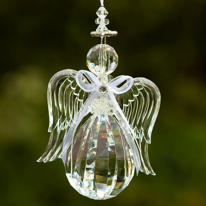 Hanging Clear Angel Acrylic Ornaments, Style: A