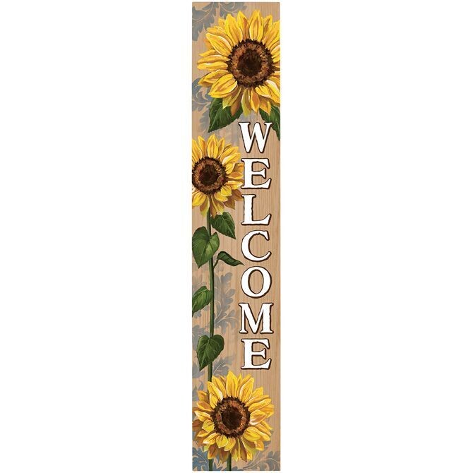 Sunflower Welcome Porch Greeter Sign