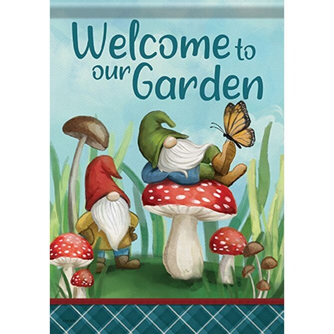 Mushroom Gnomes Garden Flag Dura Soft™