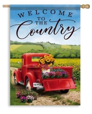 Fresh Flower Truck Welcome to the Country Flag Dura Soft™