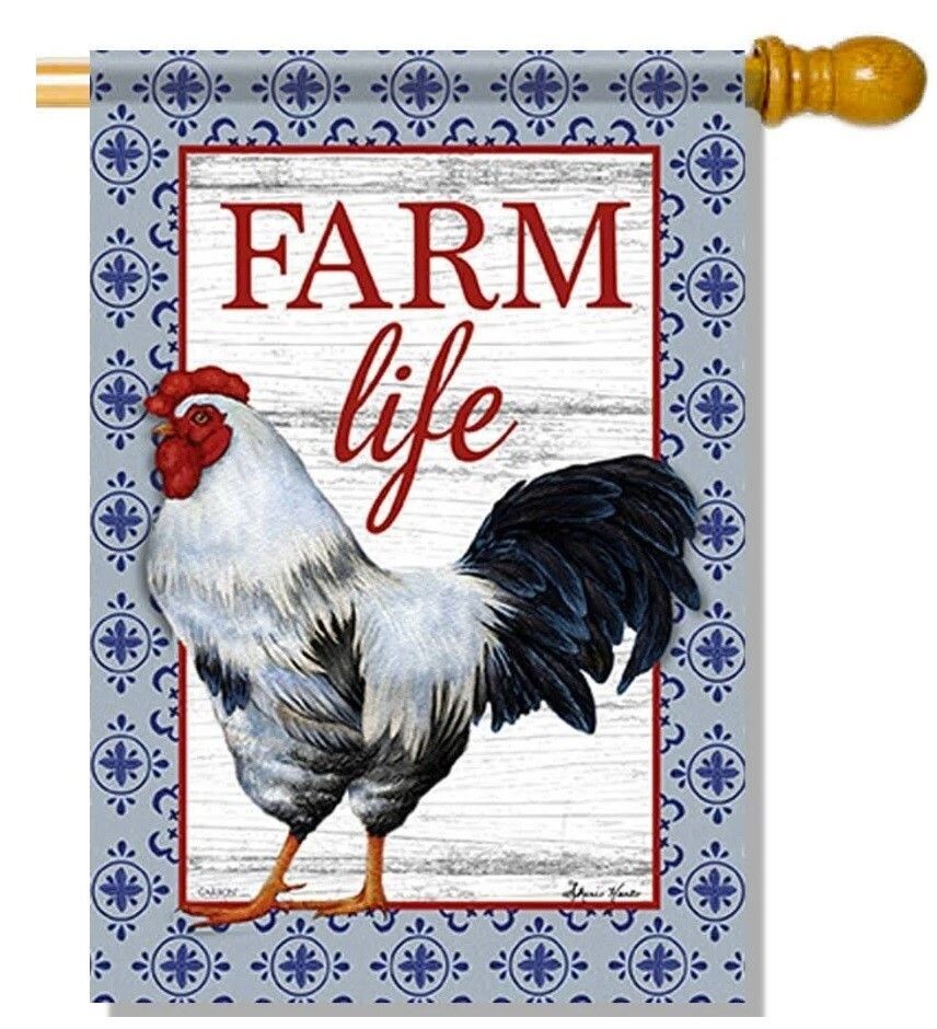 Blue Rooster Large Flag Dura Soft™