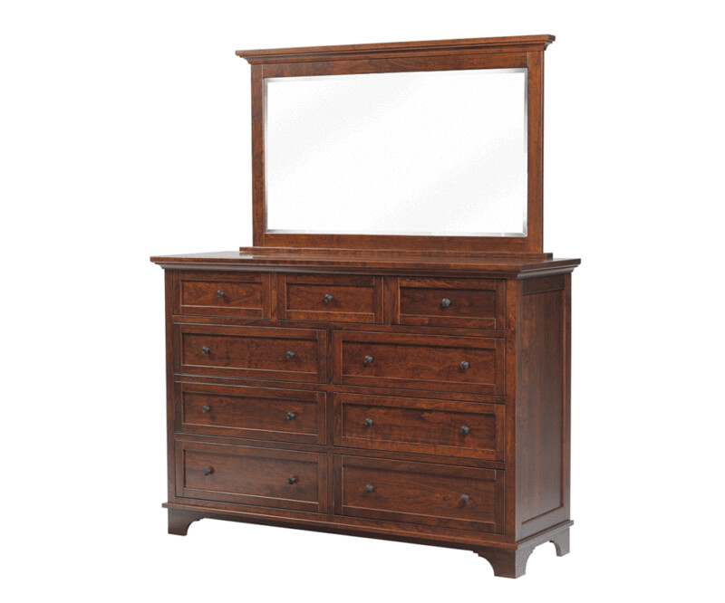 Arlington Standard 9-Drawer Tall Dresser with Tall Mirror