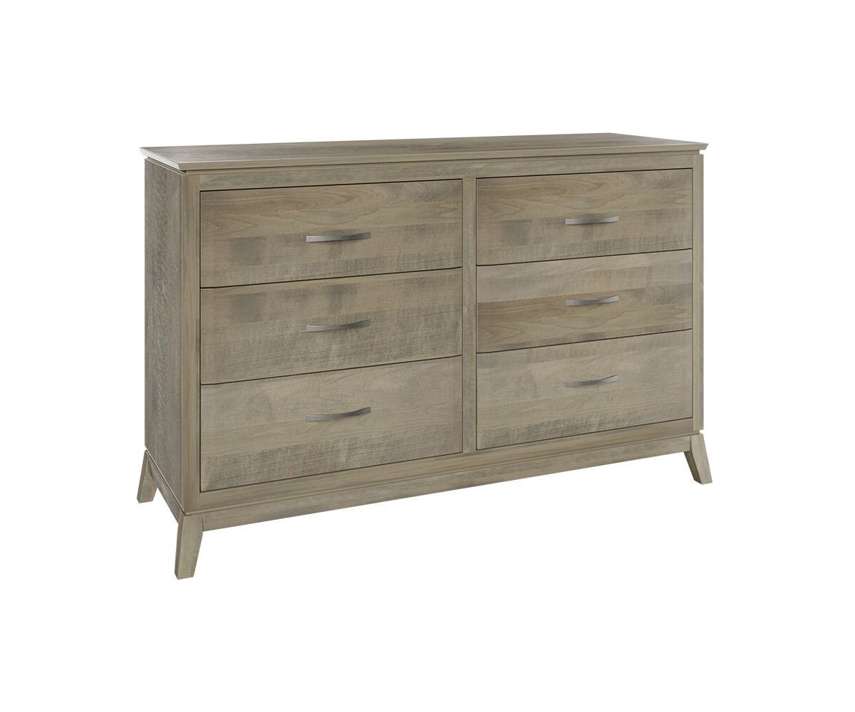 Saratoga Grey Standard 6-Drawer Dresser with Standard Mirror