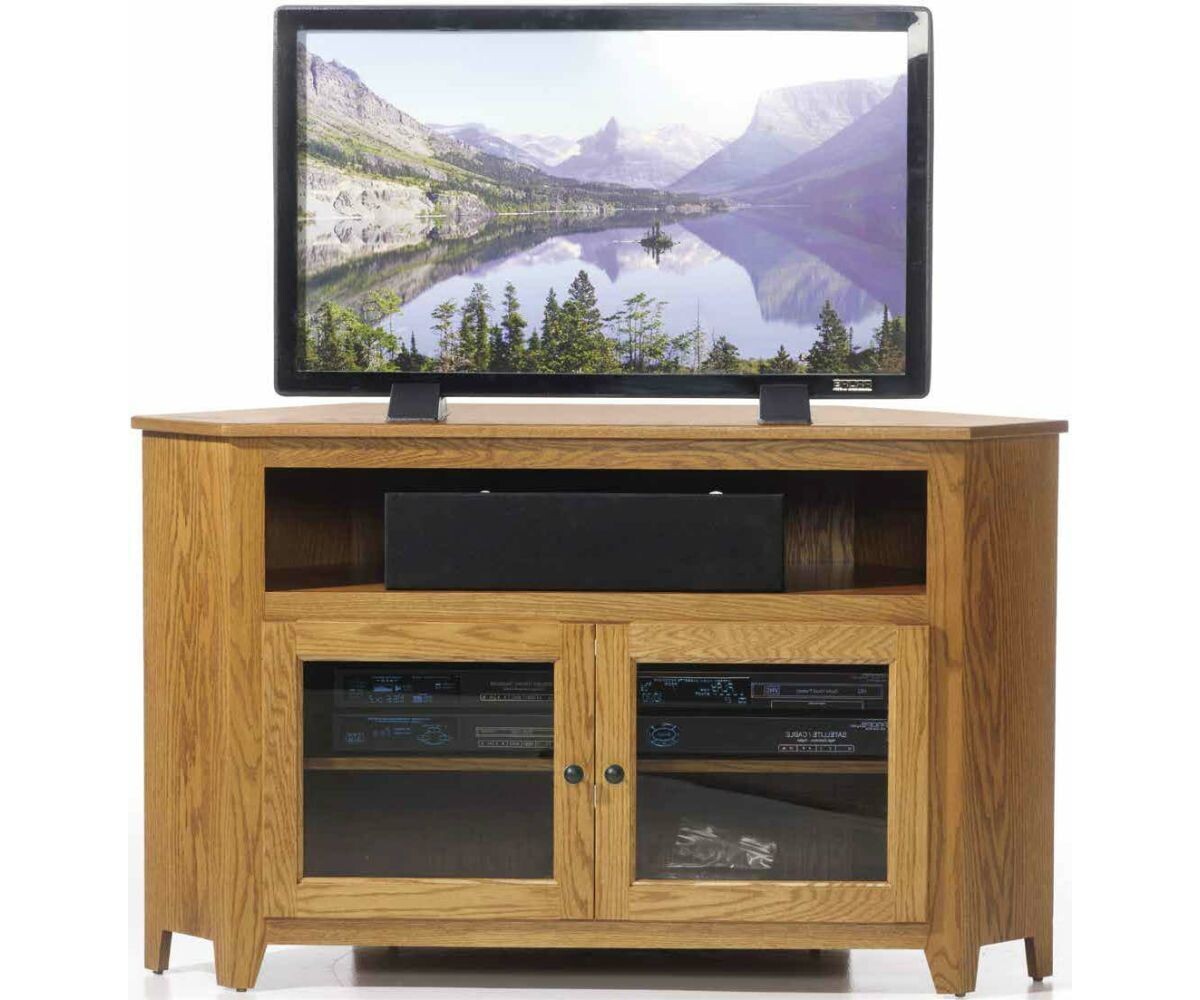 Glass Door Corner TV Stand