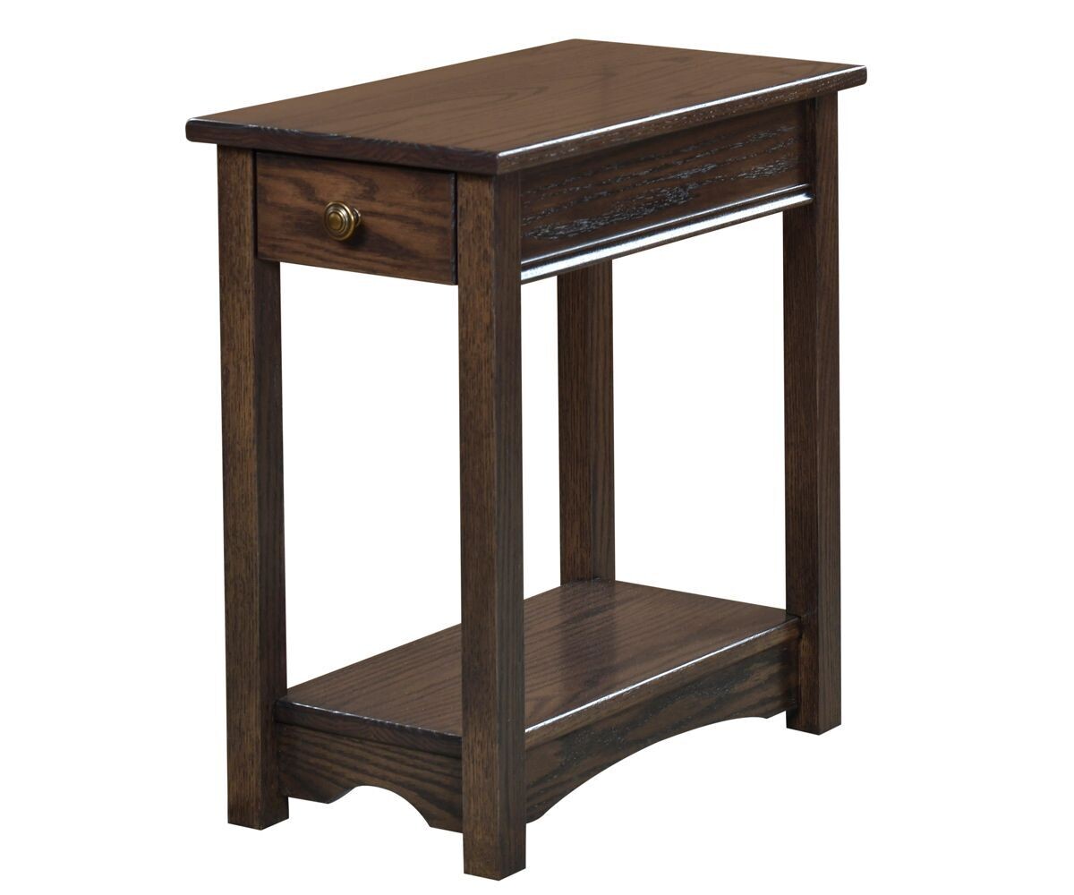 Traditional Narrow End Table Chairside Table