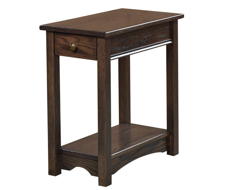 Traditional Narrow End Table Chairside Table