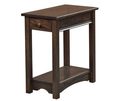 Traditional Narrow End Table Chairside Table