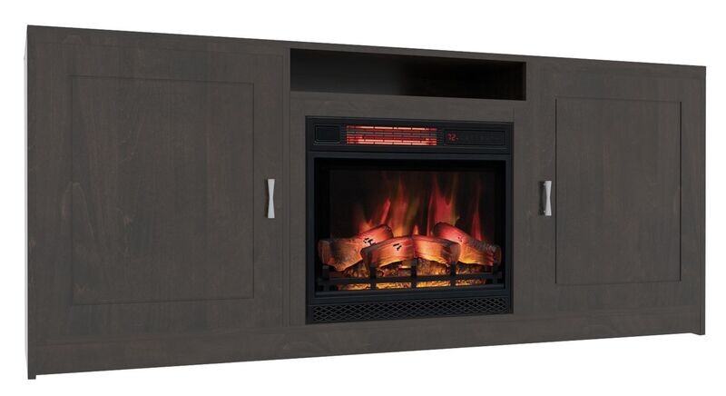 2-Door, Top Shelf Metro Media Console with Fireplace