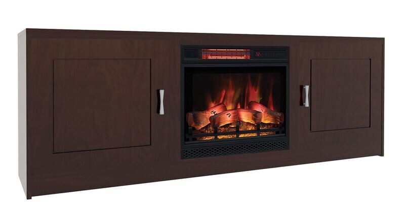 2-Door Metro Media Console with Fireplace