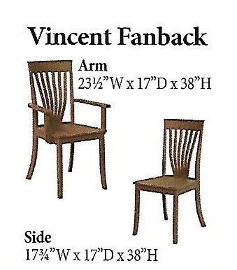 Vincent Fanback Amish Dining Chair Vincent Fanback Amish Dining Chair