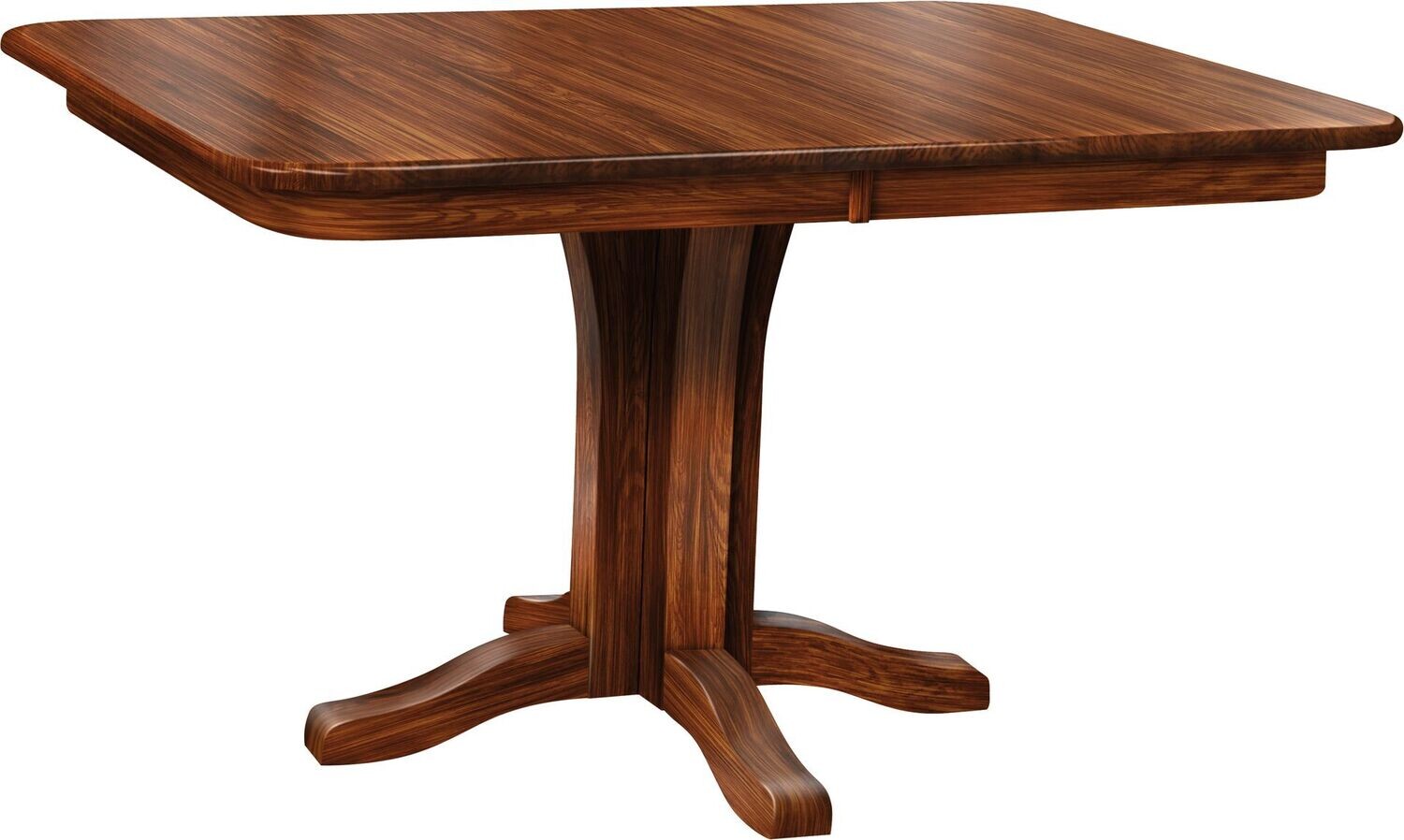 42" x 42" Millsdale Single Pedestal Table, includes 2-12" Self-Storing leaves, 5.5 Foot Dining Table