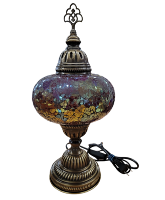 Medium Turkish Mosaic Table Lamp - Impressionist