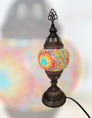 Small Turkish Table Lamp - Rainbow