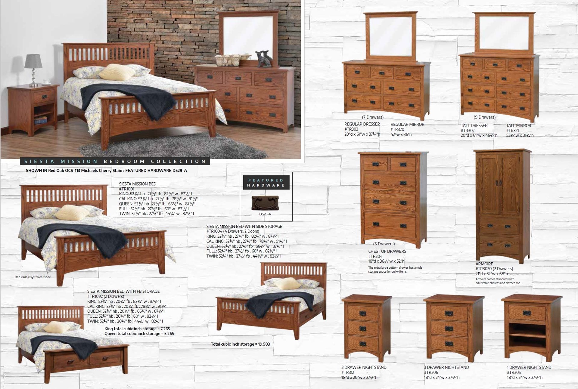 Siesta Mission Bedroom Set, Delivery Included!