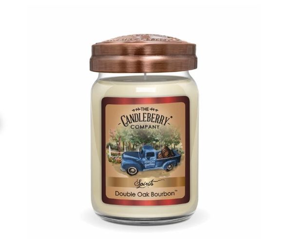 Candleberry Candles Double Oak Bourbon™, 26 oz. Large Jar Scented Candle Bourbon and Spirits Collection