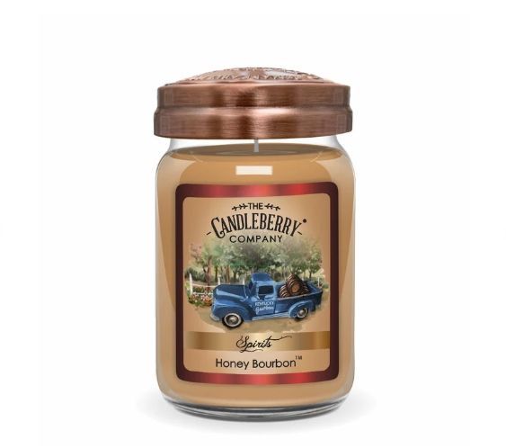 Candleberry Candles Honey Bourbon™, 26 oz. Large Jar Scented Candle Bourbon and Spirits Collection