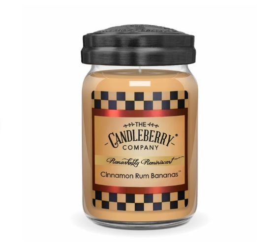 Candleberry Candles Cinnamon Rum Bananas™ 26 oz. Large Jar Scented Candle - BEST SELLER