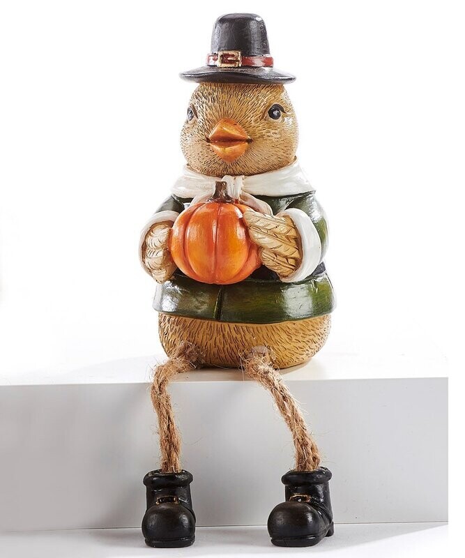 Fall Harvest Animals Chick Shelf Sitter