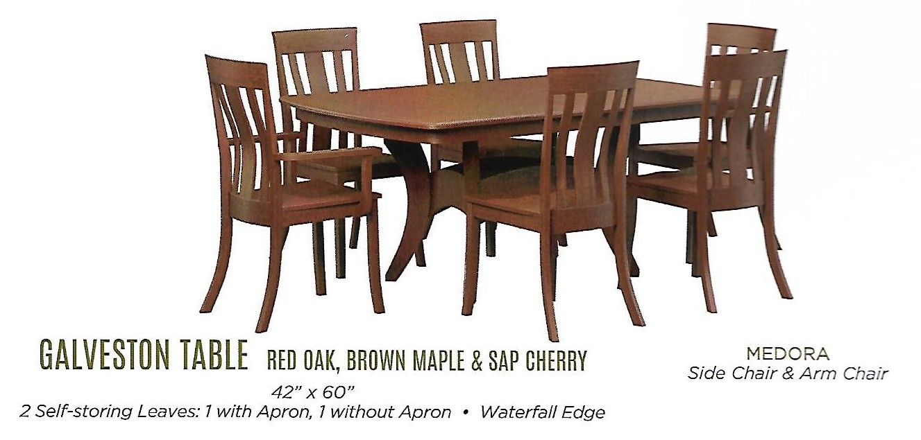 Galveston Dining Table with Medora Chairs Dining Set