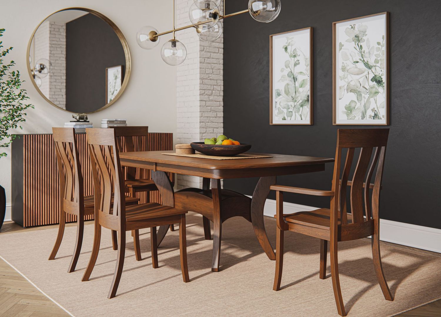Galveston Dining Table with Medora Chairs Dining Set
