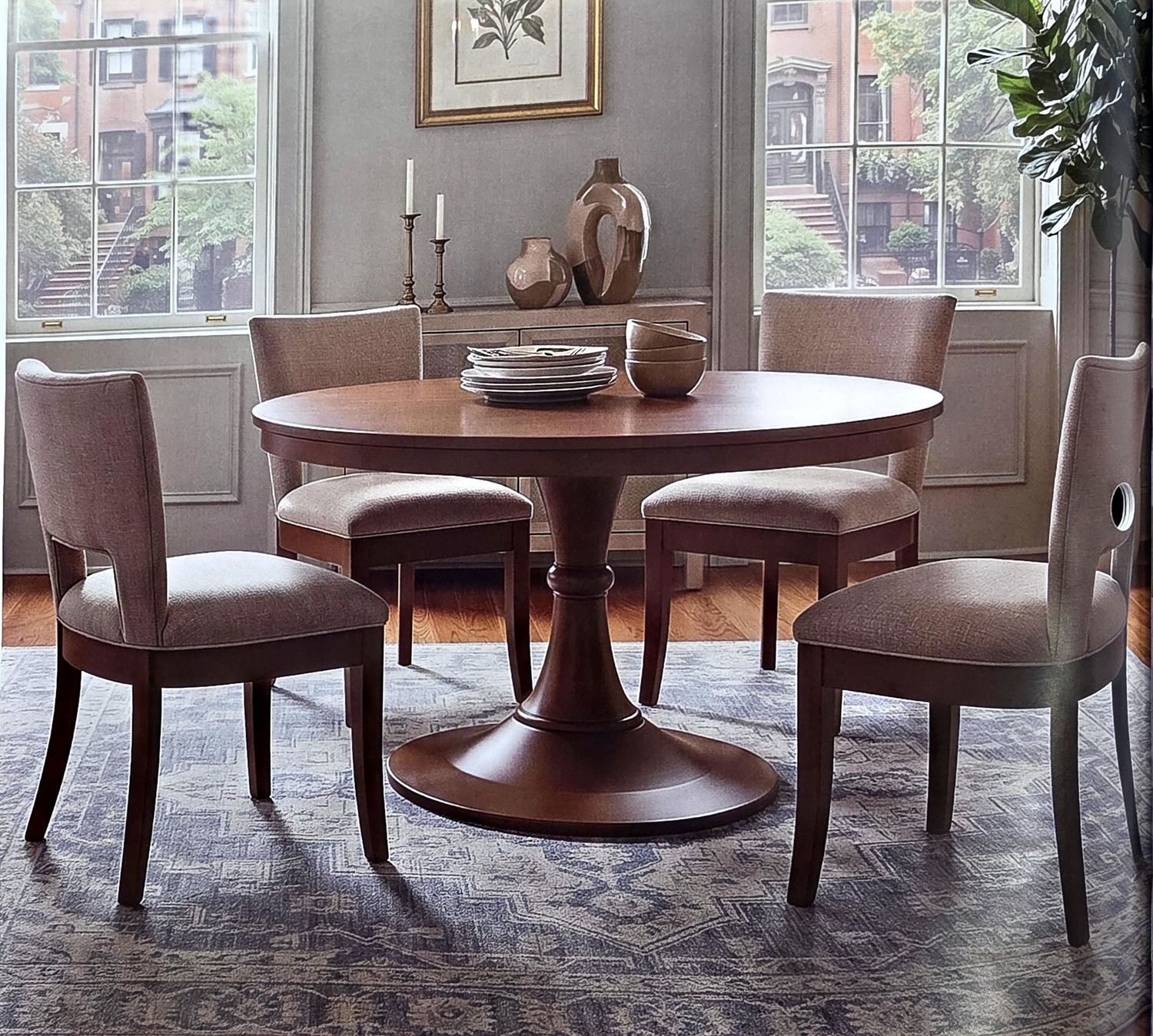 Sunberry Table and Quail Chairs Amish Dining Set Quick Ship Furniture