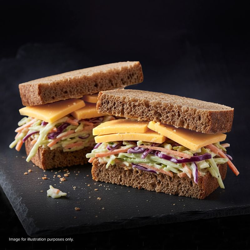 Cheddar Cheese & Homemade Coleslaw Cheddar Cheese & Homemade Coleslaw