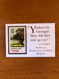Magnet Yankees in Georgia Stamp