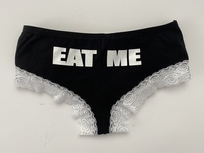 Eat Me Bikini Panty with Lace Trim