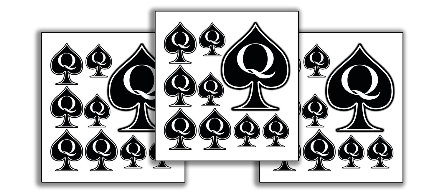 3 Pack of Temporary Tattoos, Many Options for QoS, Set Size: QoS 9 x 3