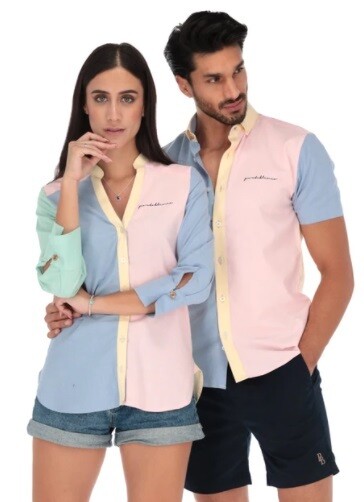 Camisa Colores Combinados Mujer