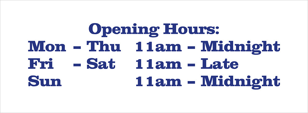 Self-cling Opening Times Sticker
