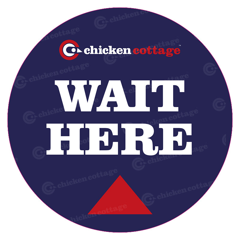 Wait Here (Arrow Up) Floor Stickers